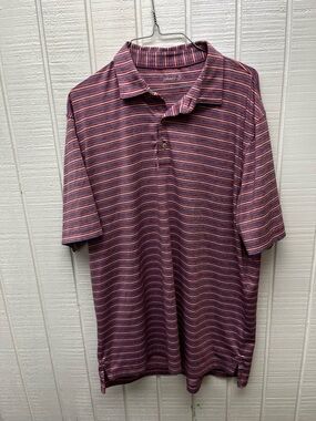 Johnnie-O Men’s Large Golf Polo Multicolor Striped SS Activewear Casual Shirt